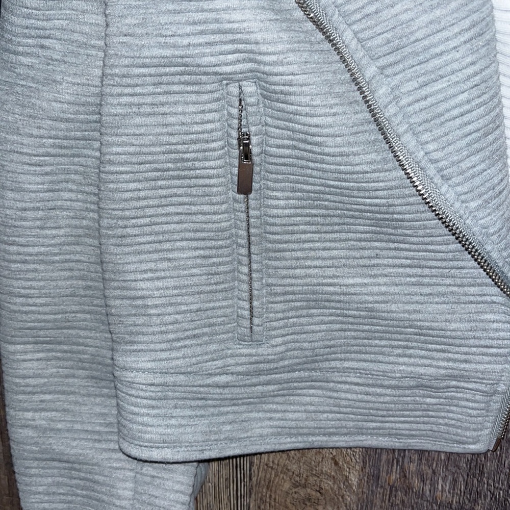 Gray Ribbed blazer - Picture 3 of 4